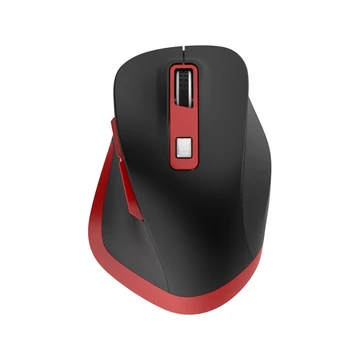 Omega OMC526 vezeték nélküli újratölthető egér Bluetooth 5.2 és 2.4GHz 800-2400 DPI - fekete/piros