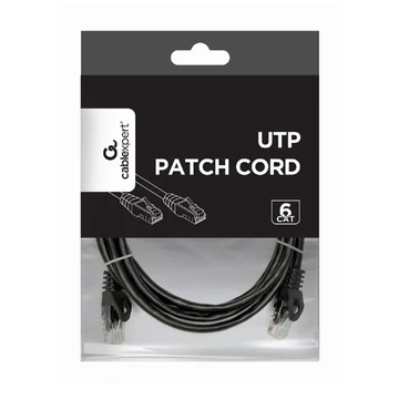 Gembird UTP Patch kábel CAT6 [RJ45] 2m, Fekete