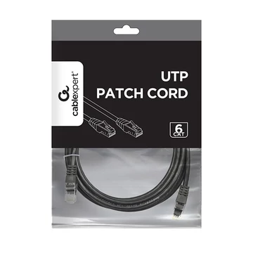 Gembird UTP patch kábel CAT6 RJ45 csatlakozókkal 3m - fekete