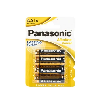 Panasonic Alkaline Power AA 1,5V Alkáli Ceruza Elem LR6 (4)