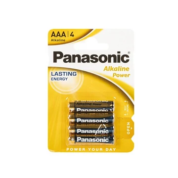 Panasonic Alkaline Power AAA 1,5V Alkáli Ceruza Elem LR03 (4)