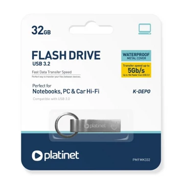  Platinet 32GB K-Depo Fém Házas Pendrive USB 3.2