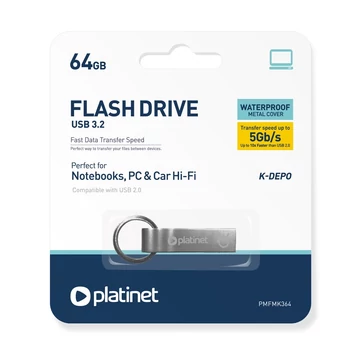  Platinet 64GB K-Depo Fém Házas Pendrive USB 3.2