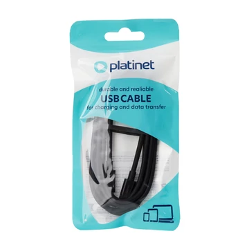 Platinet Type-C Type-C kábel 5A 100W 1,5M 480Mbps TPE  fekete