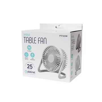 Platinet PTF322W mini asztali ventilátor USB csatlakozással - fehér