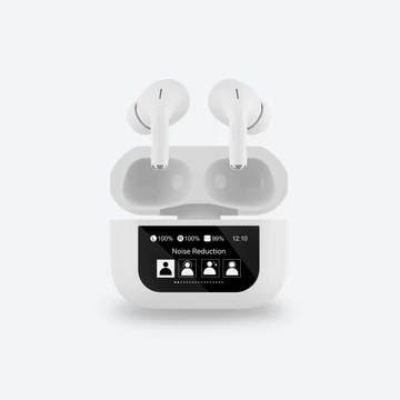 Platinet TWS vezeték nélküli fülhallgató Bluetooth 5.4 LCD érintőképernyővel ANC - fehér