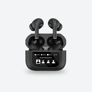 Platinet TWS vezeték nélküli fülhallgató Bluetooth 5.4 LCD érintőképernyővel ANC - fekete