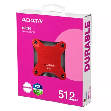 ADATA SD620 Külső SSD 512GB USB 3.1 Piros (520/460 MB/s)