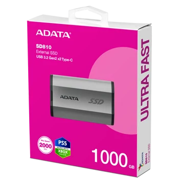 ADATA SD810 külső SSD 1TB USB 3.2 Gen 2 - ezüst