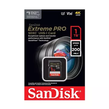 SanDisk Extreme Pro 1TB SDXC V30 UHS-II U3 Class 10 (200/140 MB/s)