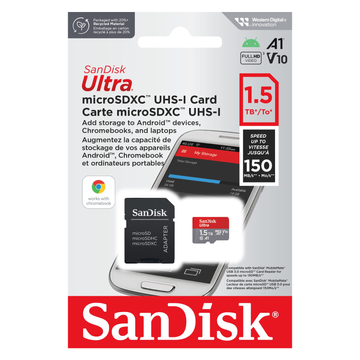 SanDisk Ultra Micro SDXC + Adapter 1,5 TB A1 Class 10 UHS-I (150 MB/s)