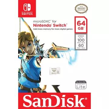 SanDisk microSDXC 64GB A1 UHS-I V30 U3 Nintendo switch memóriakártya