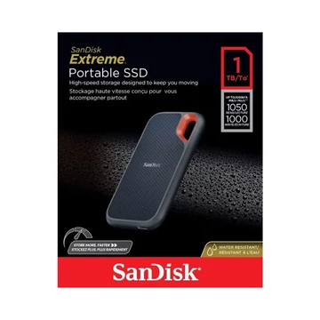 SanDisk Extreme külső SSD 1TB V2 USB 3.2 Gen 2 (1050/1000 MB/s)