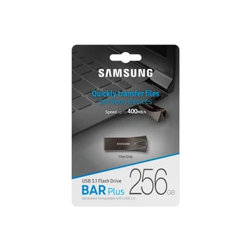 Samsung 256GB Bar Plus USB 3.1 Pendrive - Titán (400MB/s) - MUF-256BE4/EU