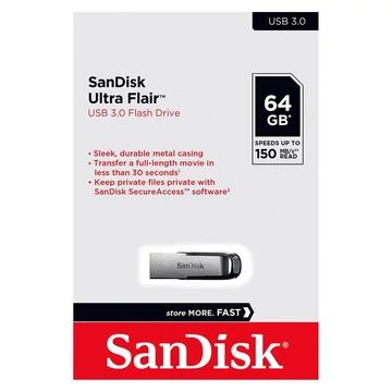 SanDisk Ultra Flair 64GB Pendrive USB 3.0 (SDCZ73-064G-G46) - SDCZ73_064G_G46