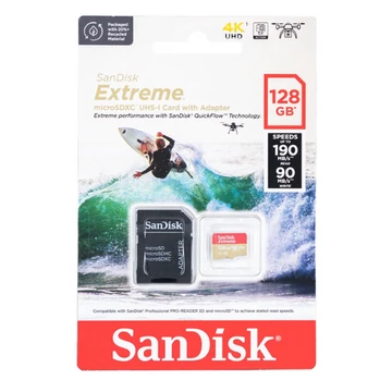 SanDisk Extreme 128GB Micro SDXC U3 V30 (190/90 MB/s)