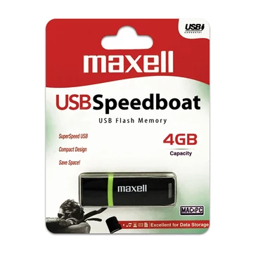 Maxell Speedboat pendrive 4GB USB 2.0 - fekete-zöld