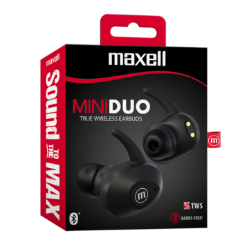 348481 Maxell TWS Mini Duo Earbuds Bluetooth Fülhallgató Fekete