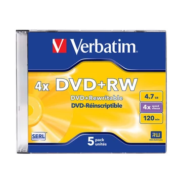 Verbatim DVD+RW 4X újraírható lemez 4.7GB