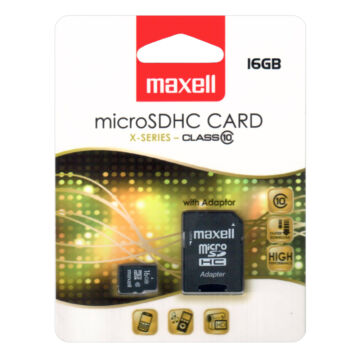Maxell 16GB Micro SDHC Memóriakártya Class 10 + Adapter