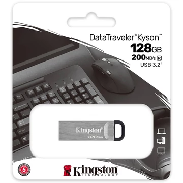 Kingston DataTraveler Kyson pendrive 128GB USB 3.2 Gen1 - ezüst (DTKN/128GB)