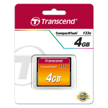 TS4GCF133 TRANSCEND COMPACT FLASH 4GB UDMA4 (50 MB/s olvasási sebesség)
