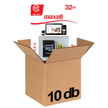 Maxell 32GB Micro SDHC Yellow Memóriakártya Class 10 + Adapter 10db-os CSOMAG!