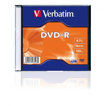 VERBATIM DVD-R Lemez 16X 4,7GB Slim tokban 1db 43547