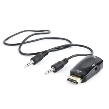 A-HDMI-VGA-02 Gembird Passzív HDMI-VGA átalakító adapter, audio támogatással