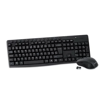 44440 Omega Vezeték Nélküli M-MEDIA Billentyűzet és Egér szett 2.4GHZ [CZ] Fekete