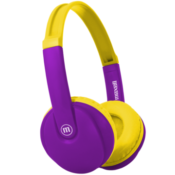 348366 Maxell HP-BT350 KIDZ Bluetooth fejhallgató [Lila/sárga]