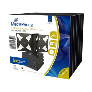 MediaRange CD-tok 4 lemezes - fekete (D2444)