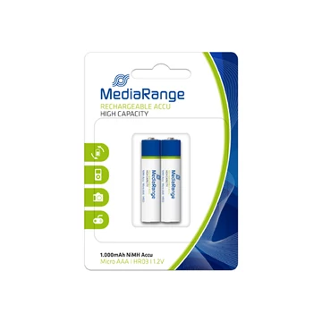 Mediarange AAA Hr03 1000mAh Akku Tölthetős Elem (2) Blister - MRBAT122