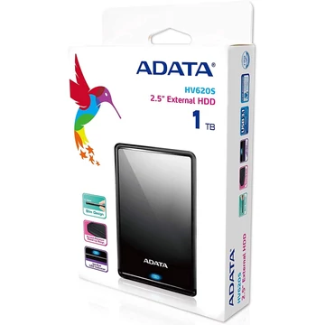 ADATA HV620S külső HDD 1TB USB 3.1 - fekete