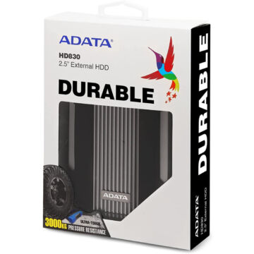 Adata HD830 2TB HDD 2,5&quot; IP68 Külső Merevlemez [USB 3.2 Gen1]  AHD830-2TU31-CBK