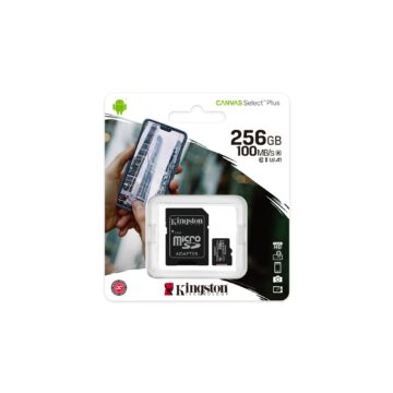 Kingston Canvas Select Plus 256GB microSD memóriakártya + Adapter