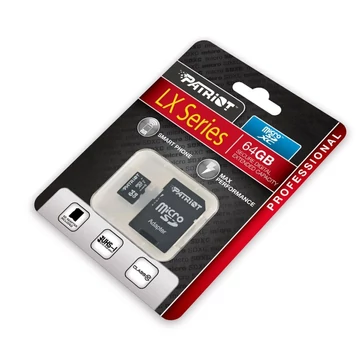 Patriot micro SDXC LX series UHS-I 64GB Class 10 memóriakártya PSF64GMCSDXC10 - PSF64GMCSDXC10