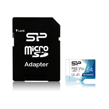 SP064GBSTXDU3V20AB Silicon Power 64GB Superior Pro micro SDXC memóriakártya UHS-I (U3) V30 (100R/80W) + Adapter