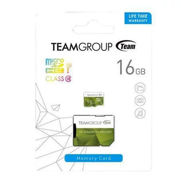 TEAM GROUP COLOUR MICRO SDHC + ADAPTER 16GB CL10 UHS1 U1 (80 MB/s olvasási sebesség)