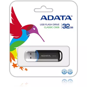 ADATA C906 PENDRIVE 32GB USB 2.0 Fekete (AC906-32G-RBK) - AC906_32G_RBK