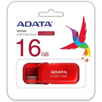ADATA UV240 16GB Pendrive USB 2.0 - Piros - AUV240-16G-RRD