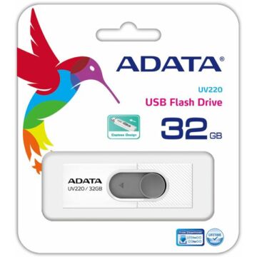 AUV220-16G-RWHGY  ADATA UV220 PENDRIVE 32GB USB 2.0 Fehér-Szürke