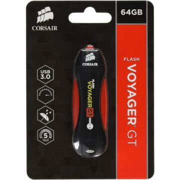 Corsair Voyager GT 256GB USB 3.0 rubber housing. water resistant CMFVYGT3B-128GB - CMFVYGT3B-256GB
