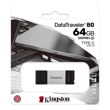 DT80/64GB KINGSTON DT80 DATA TRAVELER PENDRIVE 64GB USB Type-C