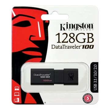 Kingston DataTraveler 100 G3 128GB Pendrive USB 3.0 (DT100G3/128GB) - DT100G3_128GB