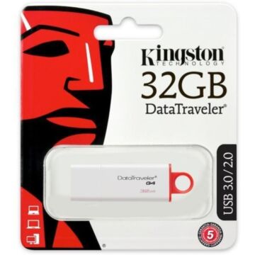 Kingston DataTraveler G4 32GB Pendrive USB 3.0 - Piros (DTIG4/32GB) - DTIG4_32GB