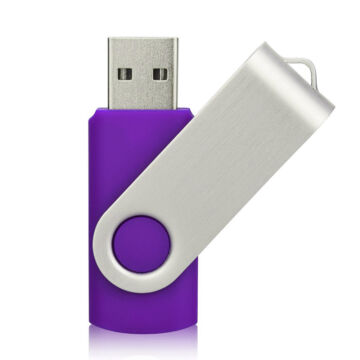 Colour Swivel 4GB Szitázható Pendrive USB 2.0 Pastel Lila/ezüst - COUSB20