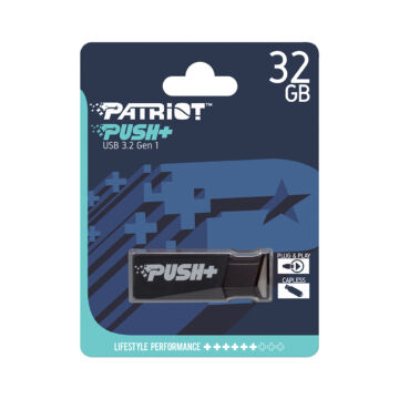 PSF32GPSHB32U PATRIOT PUSH+ PENDRIVE 32GB USB 3.2 Fekete