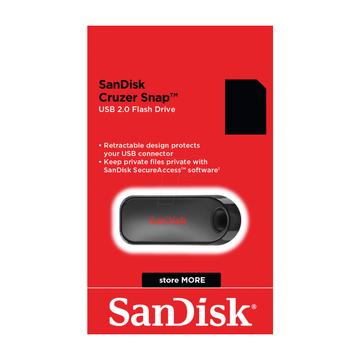 SANDISK CRUZER SNAP PENDRIVE 128GB USB 2.0 Fekete