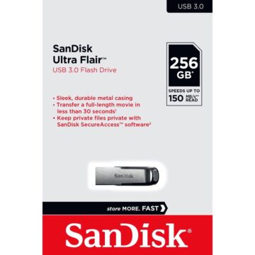 SanDisk Ultra Flair 256GB Pendrive USB 3.0 (SDCZ73-128G-G46) - SDCZ73_128G_G46